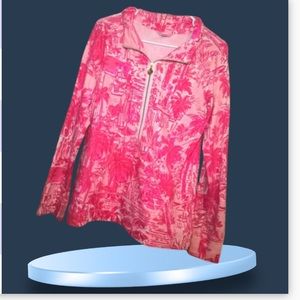 Lilly Pulitzer Skipper Popover Pink White UPF M